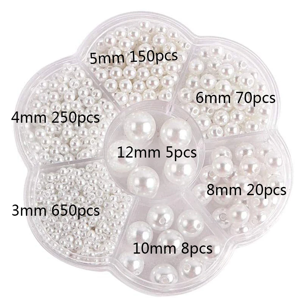 1150 шт. жемчужины из АБС-пластика с отверстием для женщин