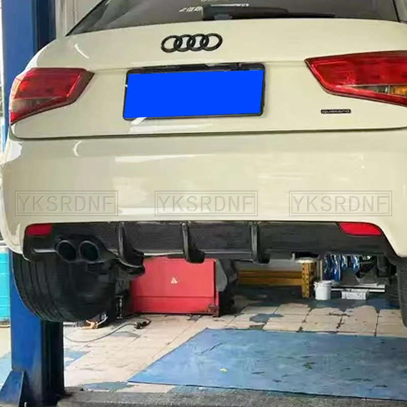 Фото Для Audi A1 2-дверный задний диффузор из настоящего карбона, односторонний, с двойным выходом, высококачественный обвес, 2011-2014 №2