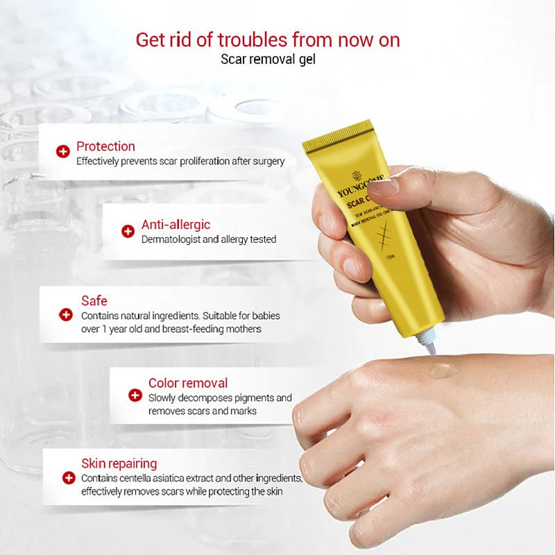 Крем для удаления шрамов от акне Устранение растяжек удаление ожогов