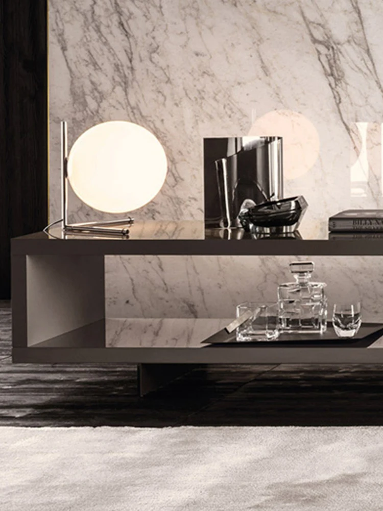

Italian minimalist TV cabinet retractable modern light luxury small family living room designer TV cabinet