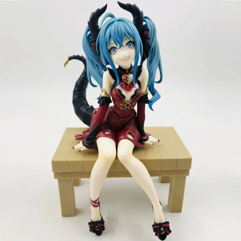 

14cm Anime Hatsune Miku Action Figure Kawaii Little Devil Ver Figurine Girls Collectable Pvc Model Seated Desktop Ornament Gift