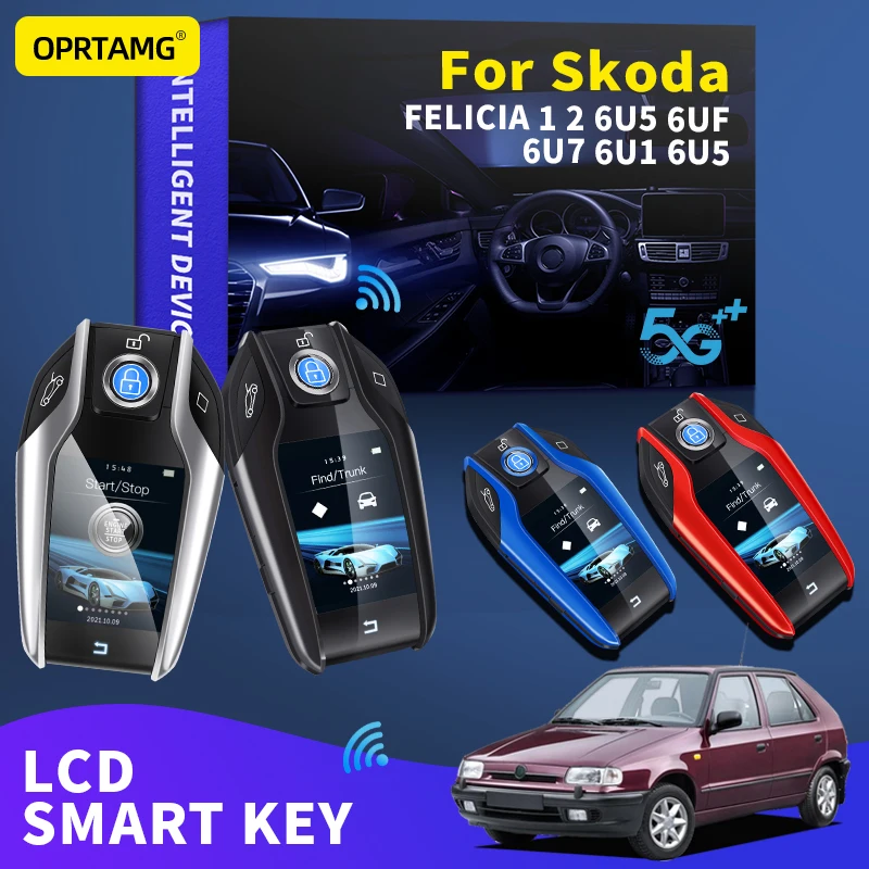 

OPRTAMG For Skoda FELICIA 1 2 6U5 6UF 6U7 6U1 Car smart LCD key accessories 2001 2002 2003 2004 2005 2006 2007 2008 2009 2010