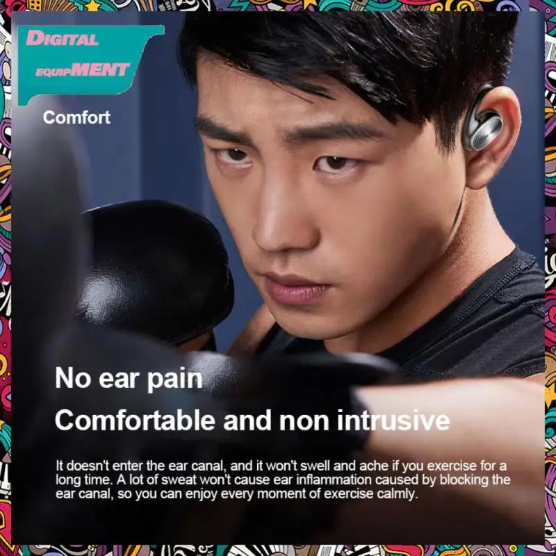 

9d Stereo Headphone Tws Noise Reduction Wireless Headset Non In Ear Sports Earbuds Music Earphone Dual Channel