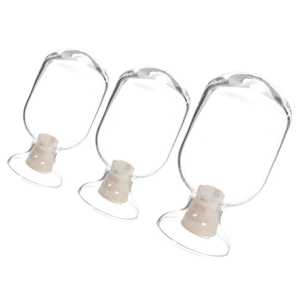 

3 Pcs Matches Holder Jar Bathroom Matches Holder Sample Containers Cotton Swab Dispenser Glass Bell Dome Glass Lid