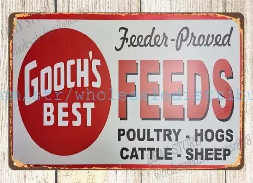 GOOCHS BEST FEEDS ферма животное крупный рогатый скот курица свинья металлическая