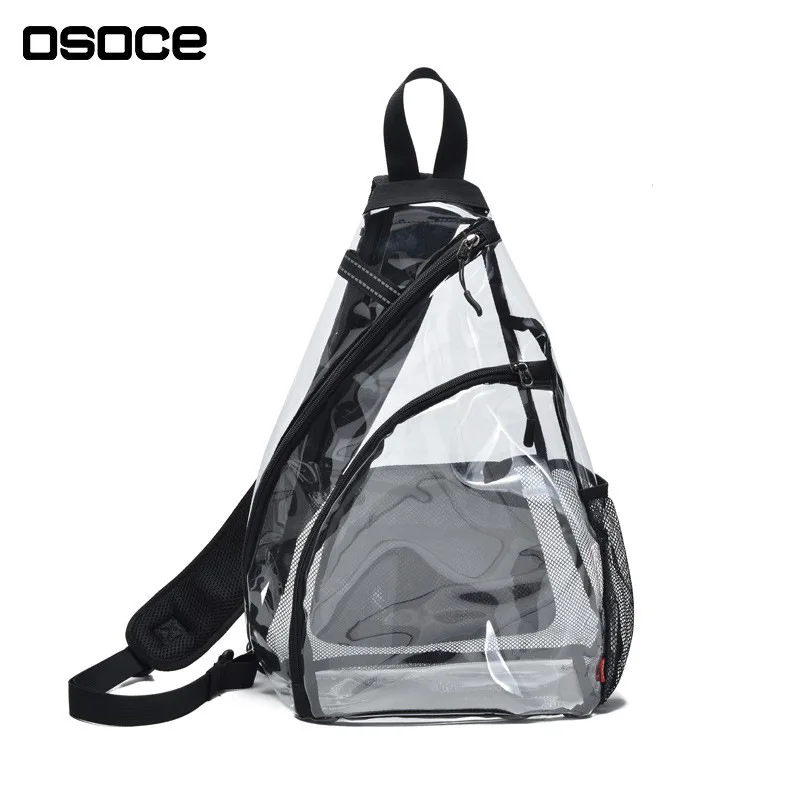 

Transparent Men's Shoulder Crossbody Casual Chest Bag Shoulder Backpack