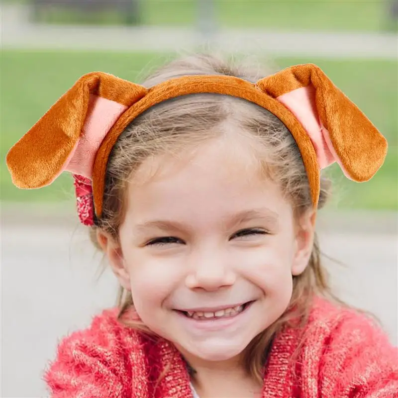 1 шт. обруч для волос с мультяшными собачьими ушками далматинскими тканевый