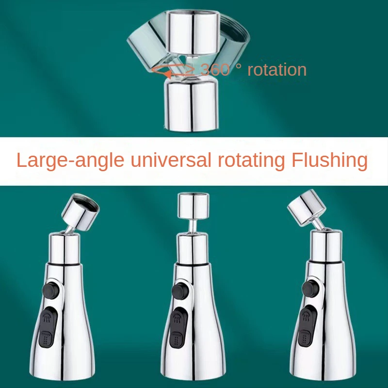 

Kitchen Shower Splash-proof Head,Faucet, Multi-function SprayBooster,Universal Double Knife,Three-speed Utensils and Accessories