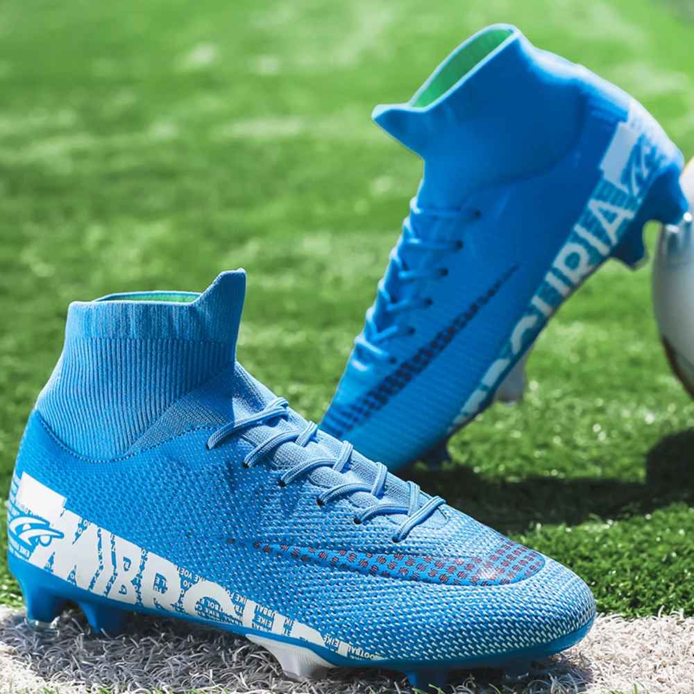 Men Soccer Shoes TF/FG High/Low Ankle Football Boots  Outdoor Non-slip Grass Multicolor Training Match Sneakers  Kids Outdoor