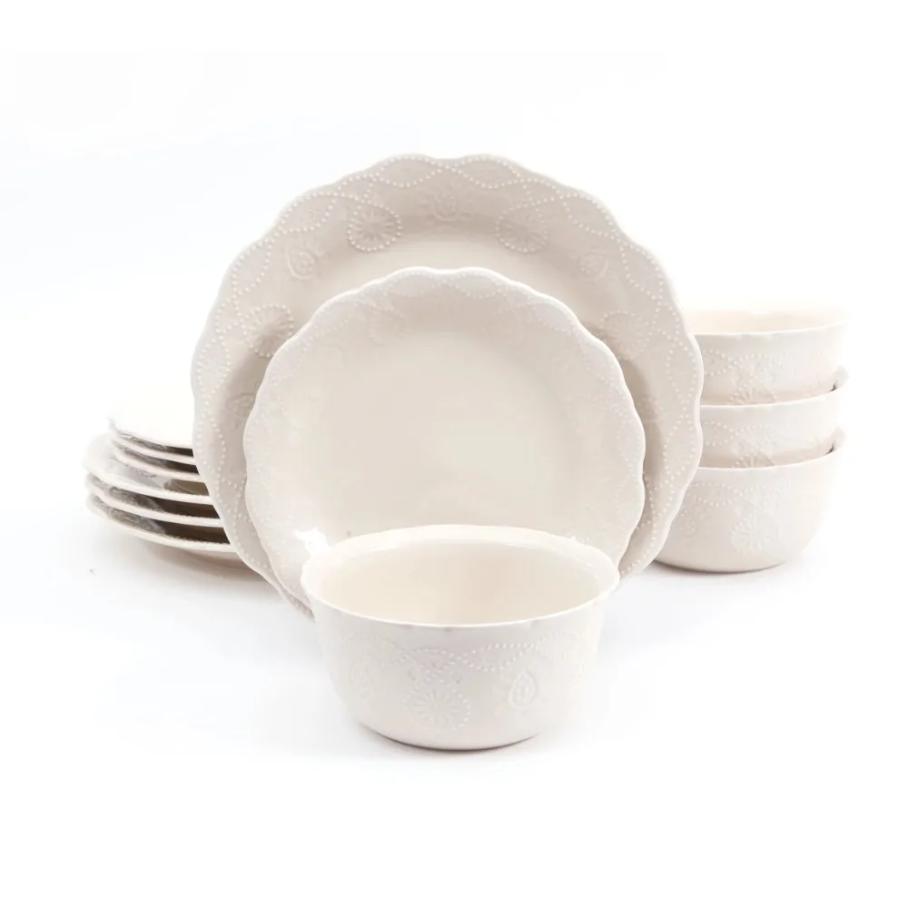 

Cowgirl Lace 12-Piece Dinnerware Set dinnerware set dish set