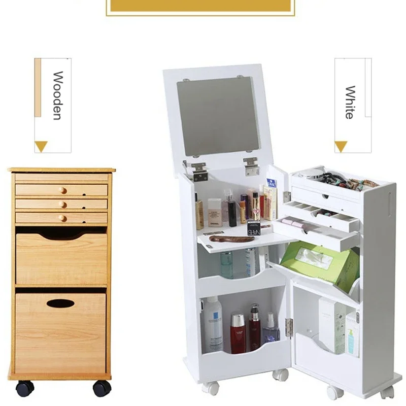 Белый мини-туалетный столик в комплекте маленький складной раскладной мобильный