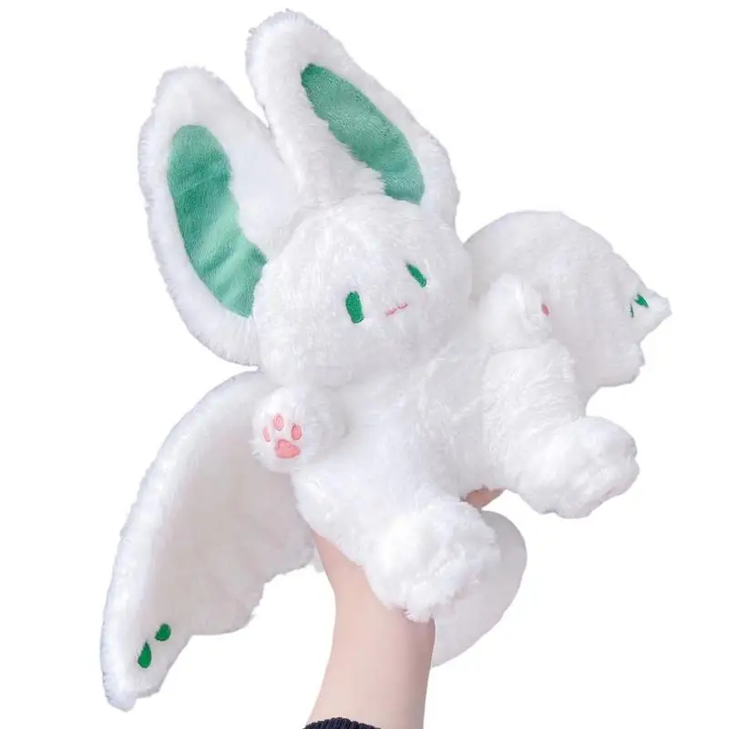 

Bunny Stuffed Animal Soft Bat Rabbit Plushie Dolls Throw Pillow With Bat Wings 35cm Hugging Rabbit Plush Toys Realistic Toy