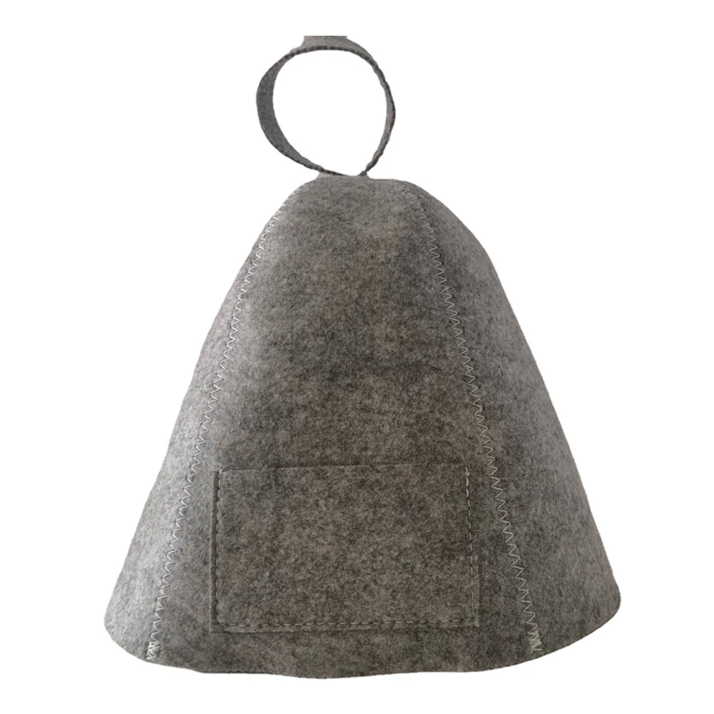 

Thicken Wool Felt Sauna Hat Anti Heat Shower Cap Hair Protection Quickly Towel Drying Towel Hats Sauna Bathroom Accessories