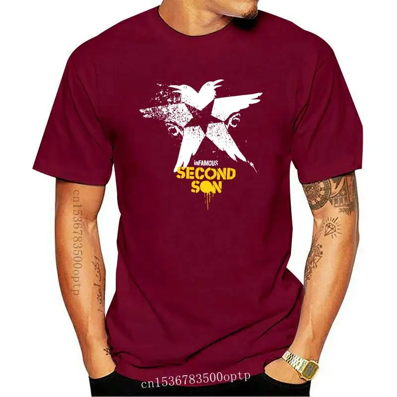 

Mens clothing T-Shirt INFAMOUS Second Son GIRLIE S M L BLACK BIRD LOGO NEU+OVP