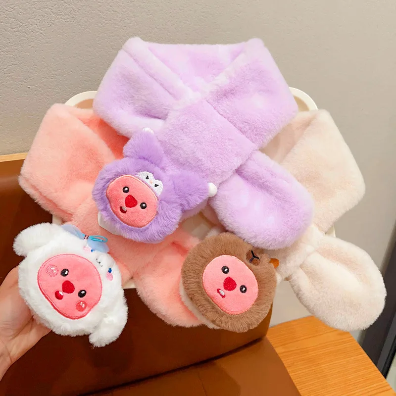 Шарф-петля с перекрестием зимний мужской и женский утолщенный холодный теплый