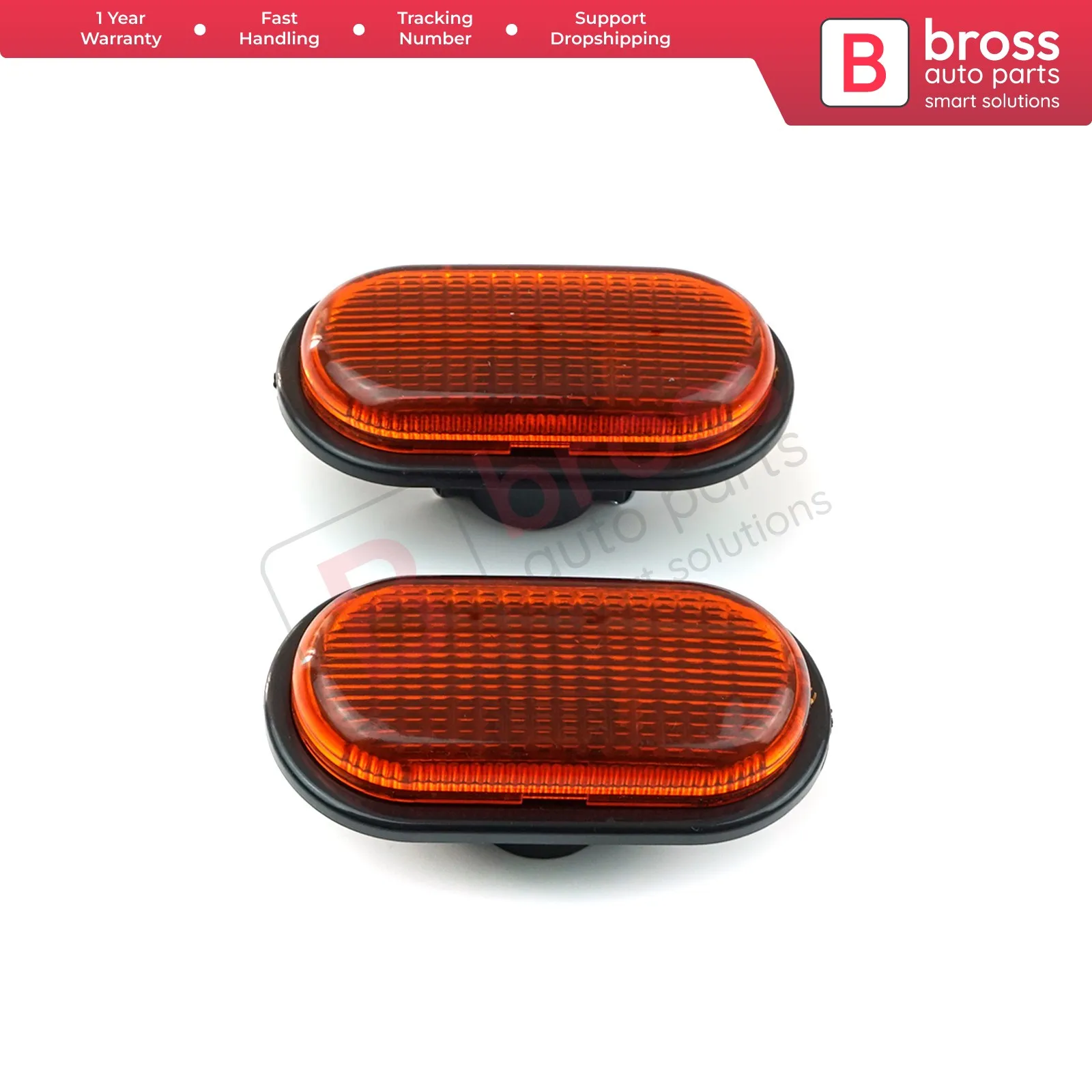 

Боковой индикатор Bross BSP746, 2 шт., левый и правый 7700822136, 7700822136, 4500736, 2616000QAA для Renault Opel Nissan