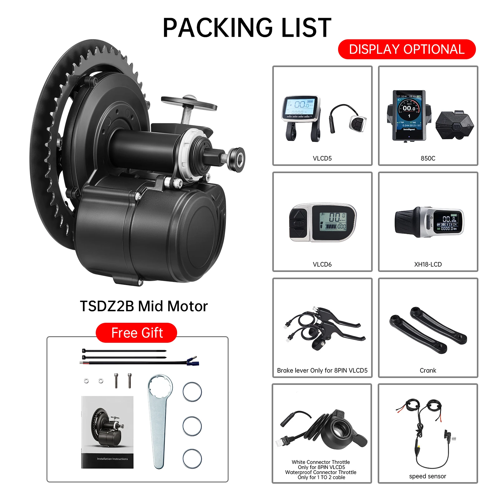 Электрический велосипедный Средний двигатель TSDZ2B tongsheng 36 в 250 Вт 350 tsdz2 с датчиком