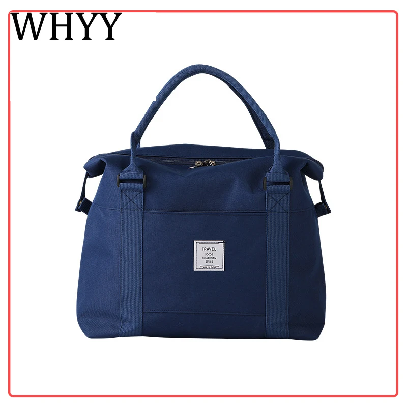 

WHYY Unisex Adult Travel Bag Big Size Solid Foldable Nylon Soft Waterproof Luggage Bag Storage Carry-On Duffle Bag Suitcase