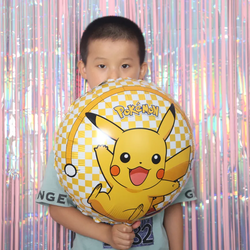

New 18-inch Pikachu cartoon balloon aluminum film blow stick elf balloon cartoon children's toy birthday balloon