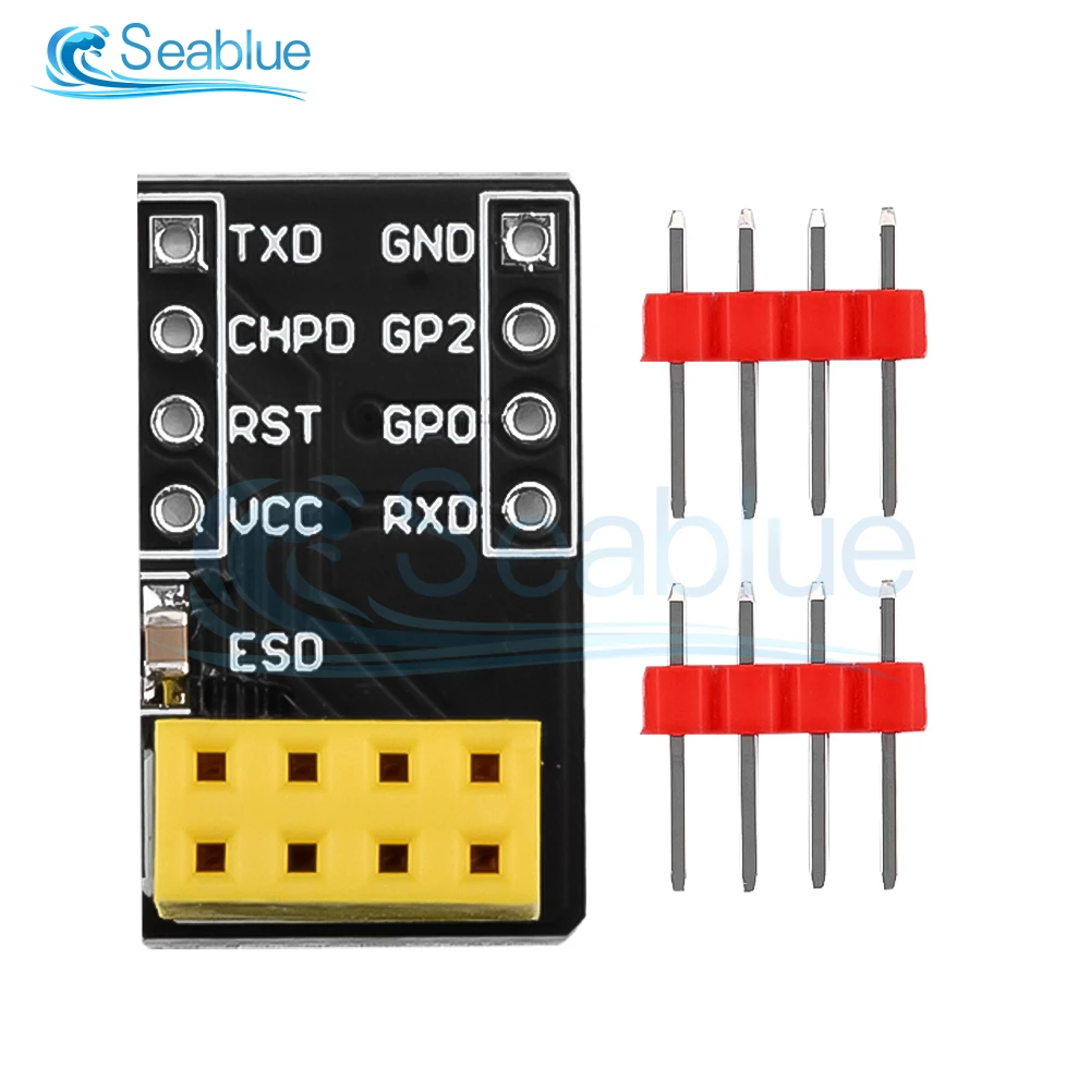 

ESP01/01S Adapter Board Bread Board Adapter ESP8266 ESP01 ESP01S Solderless Adapter Board Breakout Plate WiFi Transceiver Module