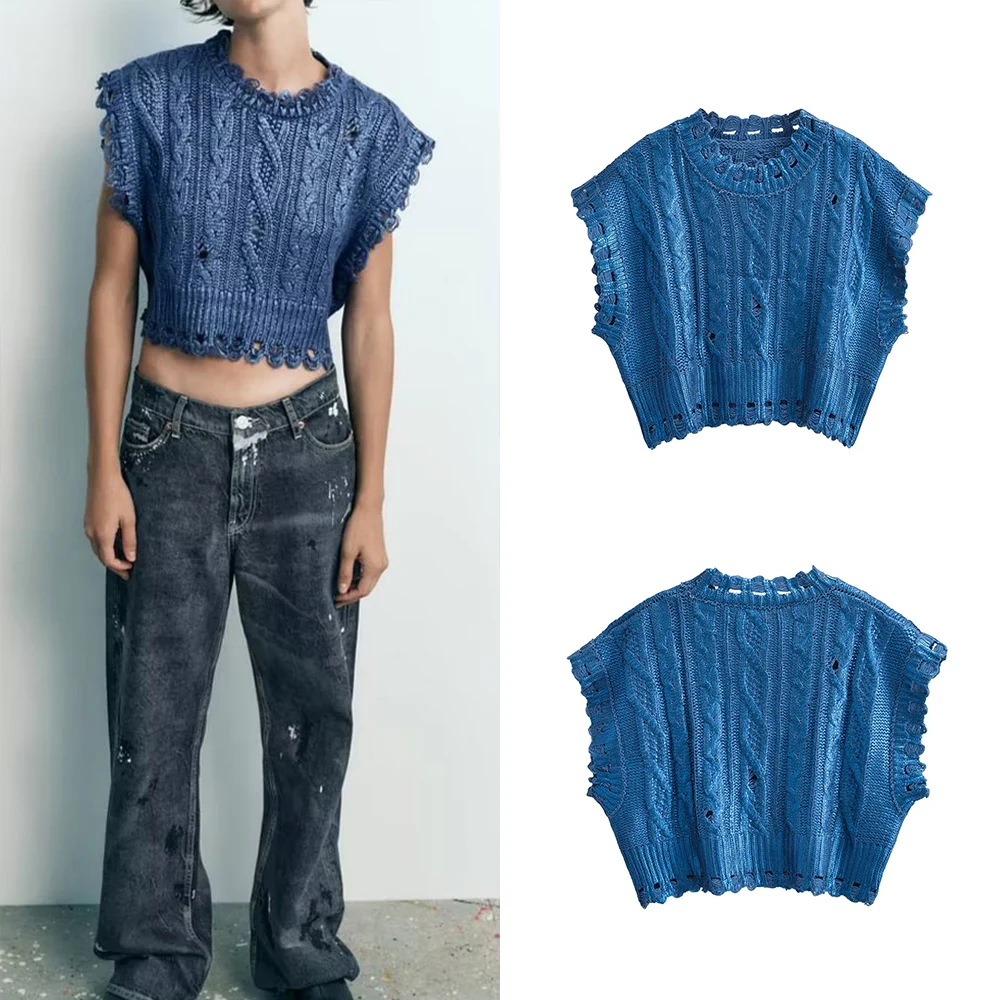 

New winter women's clothing European and American fashion versatile eight-ply knitted metallic vest