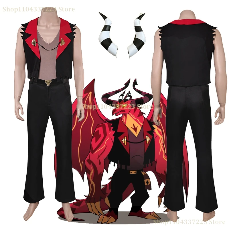 Аниме Helluva Сатана Косплей Костюм Мужская Униформа Хэллоуин Вечеринка Карнавал