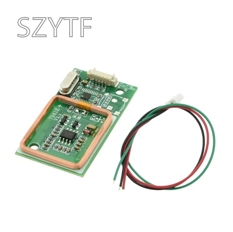 RFID-считыватель, Беспроводной Модуль UART, 3 контакта, 125 кГц, карта для чтения EM4100, 8 см, постоянный ток 5 В, для arduino, IC-карты, печатной платы, наборы датчиков присутствия