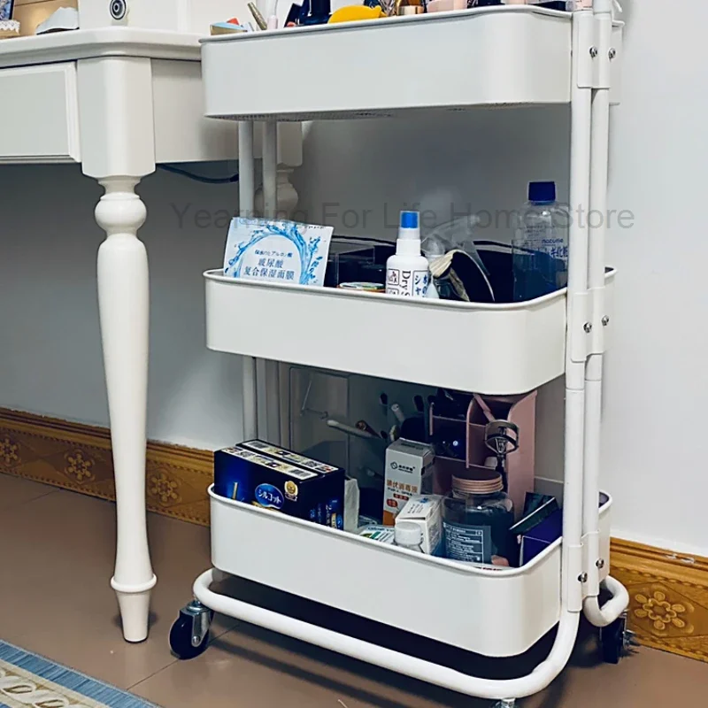 Металлическая тележка для хранения черного салона еды педикюра спа-машины Carrello