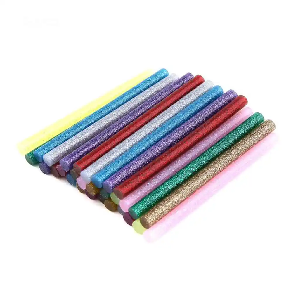 

30pcs/set Multi Color Glitter Hot Glue Sticks Non-toxic High Adhesive Sticks Rod Bar