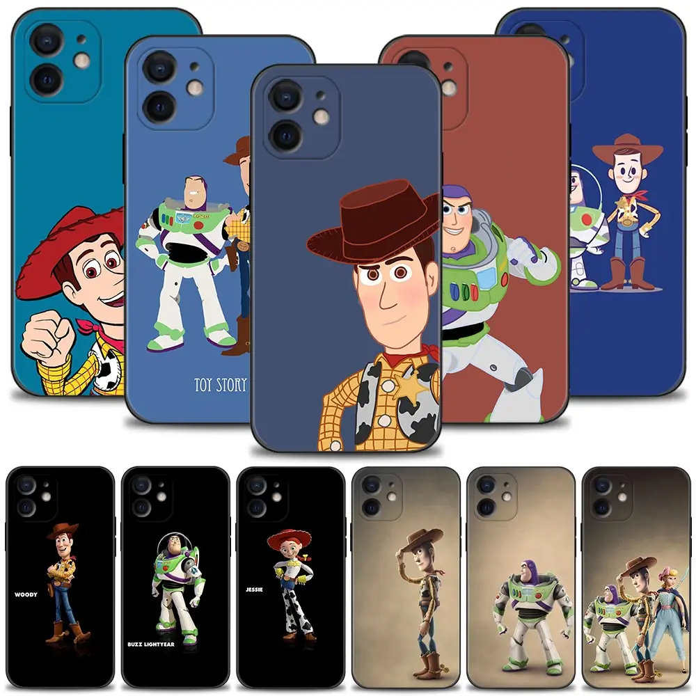 

Woody Buzz Lightyear Phone Case For Apple iPhone 13 12 11 Pro Max Mini XS XR X 7 8 6 6S Plus 5 5S SE Cover Silicone Shell