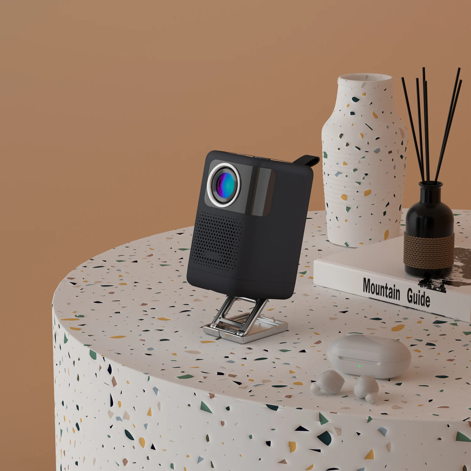 

N5 LED black Projector adjustable High-Definition smart phone data cable on the same screen portable minimalist