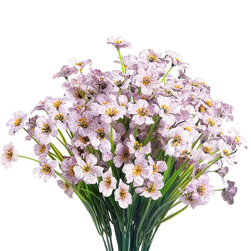 

Artificial Flower Outdoor Artificial Flower Artificial Plastic Plant Garden Porch Window Box Decoration (White)