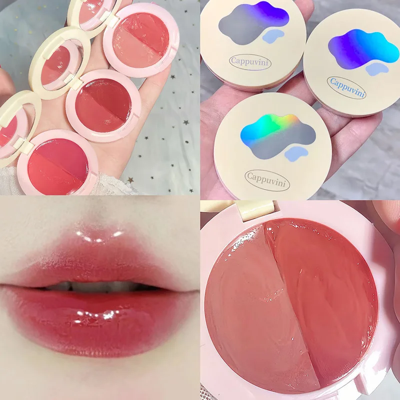 

Cappuvini Double Spell Lip Jelly Solid Water Light Mirror Lip Glaze Make-up Glass Lip