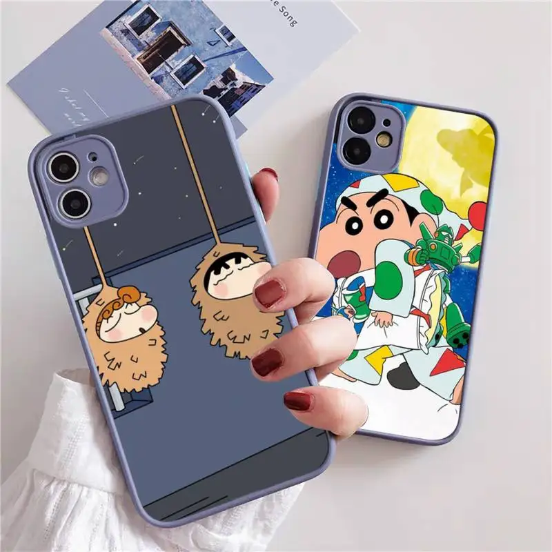 

Cartoon Crayons Shin cute Chan Phone Case For iphone 13 12 11 xr xs x 7 8 pro max Plain Soft TPU Silicone Clear Case Cover
