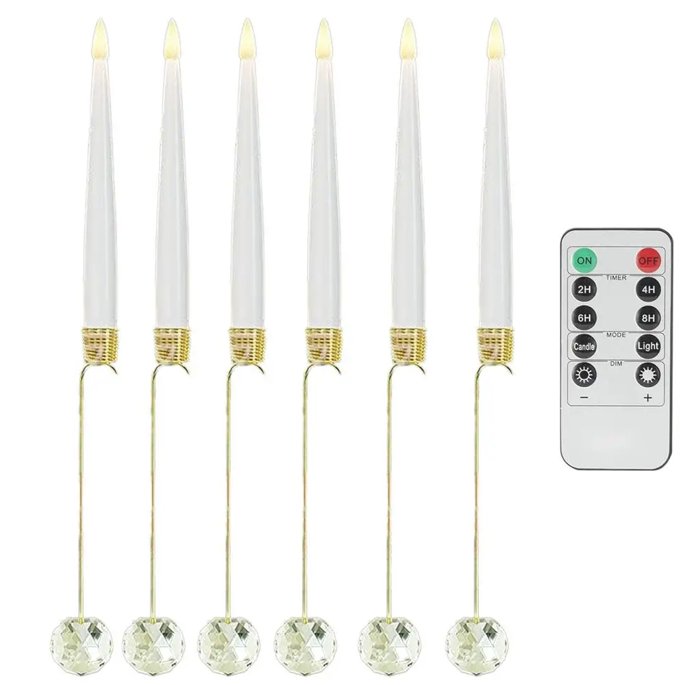 

Безопасные светодиодные елочные свечи Crystal Ball, 6 штук