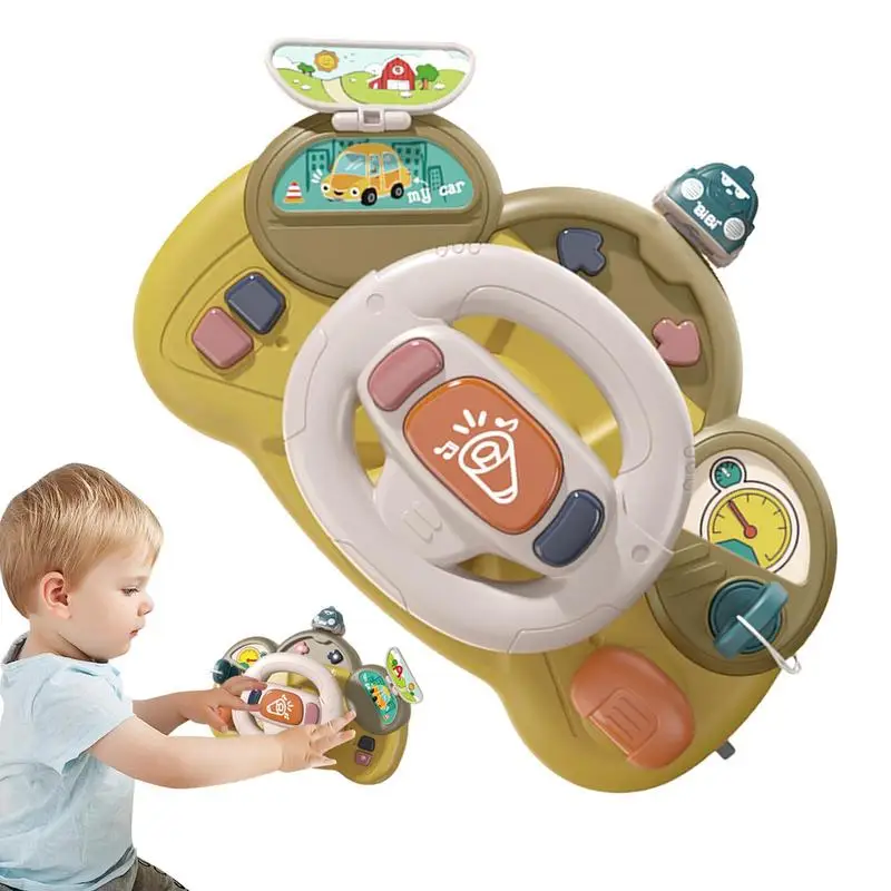 

Simulate Driving Car Steering Wheel Toys With Light Sound For Kids With Sound Early Educational Toy Gift