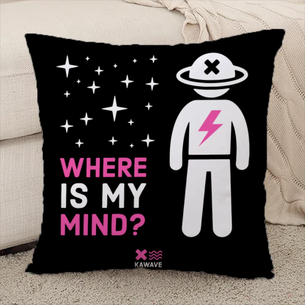 Декоративный Квадратный Чехол Для Подушки 40x40 См 45x45 Полиэстер Лозунги Наволочка