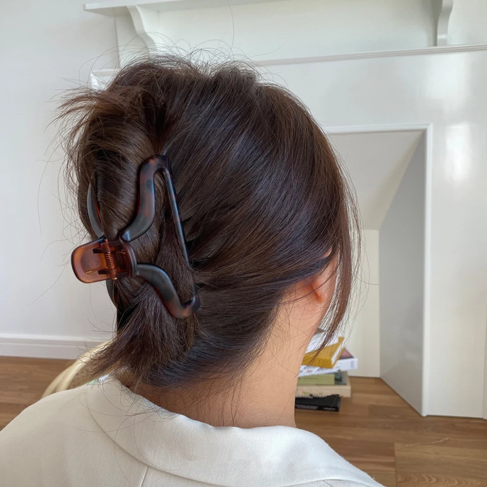 Модная новинка Женские Геометрические крабы для мытья лица акриловые волос