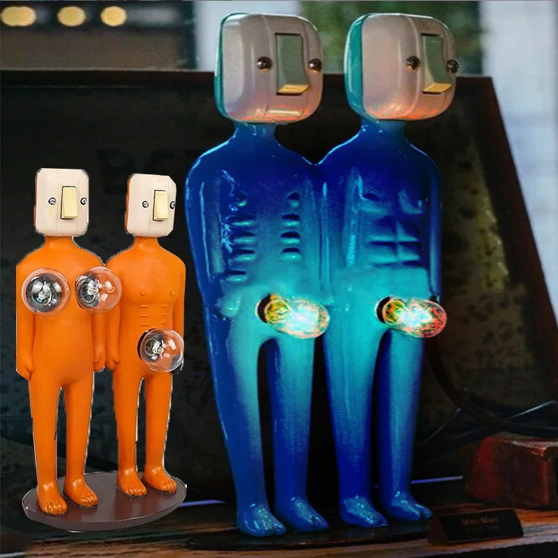 

Desktop Ornament Body Bulbs Glowing Resin Figures USB Night Light Bedroom Bedside Table Lamp Home Decor Halloween Christma Gifts