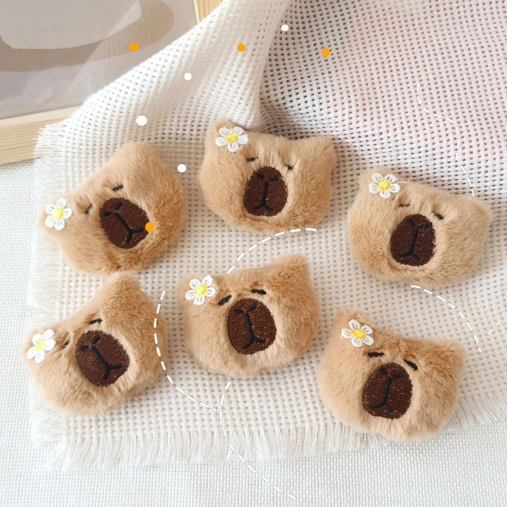 Милая мультяшная брошь в виде капибары модная пушистая одежда значок булавки