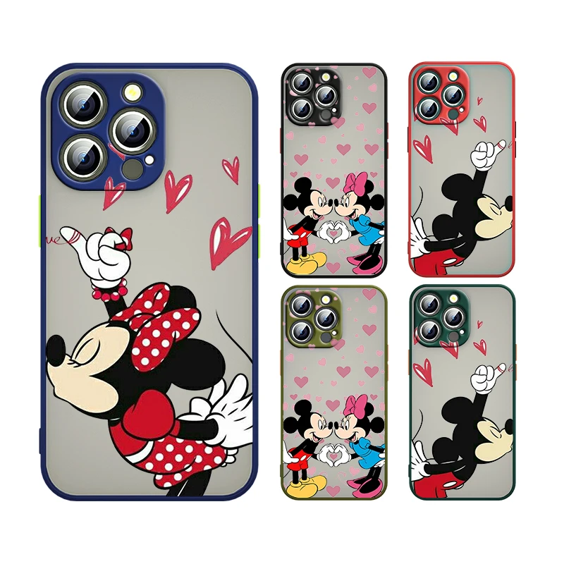 Микки Маус Bff для Apple iPhone 13 12 Мини 11 Про XS MAX XR X 8 7 6 SE Плюс Затуманенный прозрачный силиконовый чехол на телефон.
