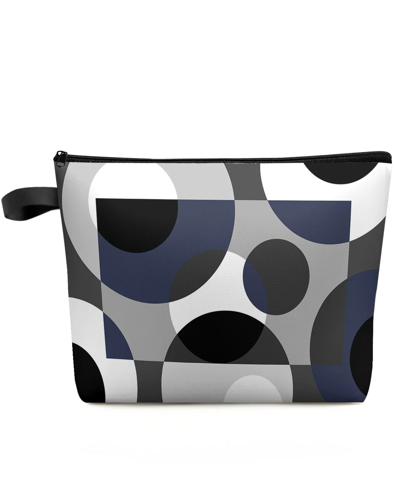 

Большая дорожная косметичка с геометрическим рисунком темно-серого цвета, Портативная сумка для хранения косметики, Женская водонепроницаемая многофункциональная косметичка