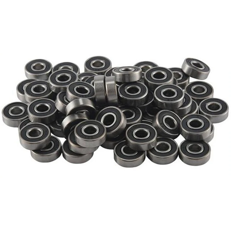 

100 Pcs 608-RS Skateboard Bearing, Rolling Bearing Silver Size: 8X22x7mm Easy Install Easy To Use