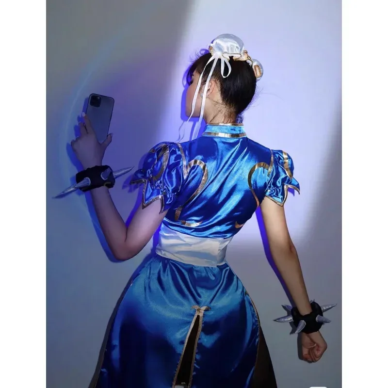 Cosbao Chun Li Косплей Cheongsam игры костюмы для Хэллоуина платье женская одежда Sutorito Faita с