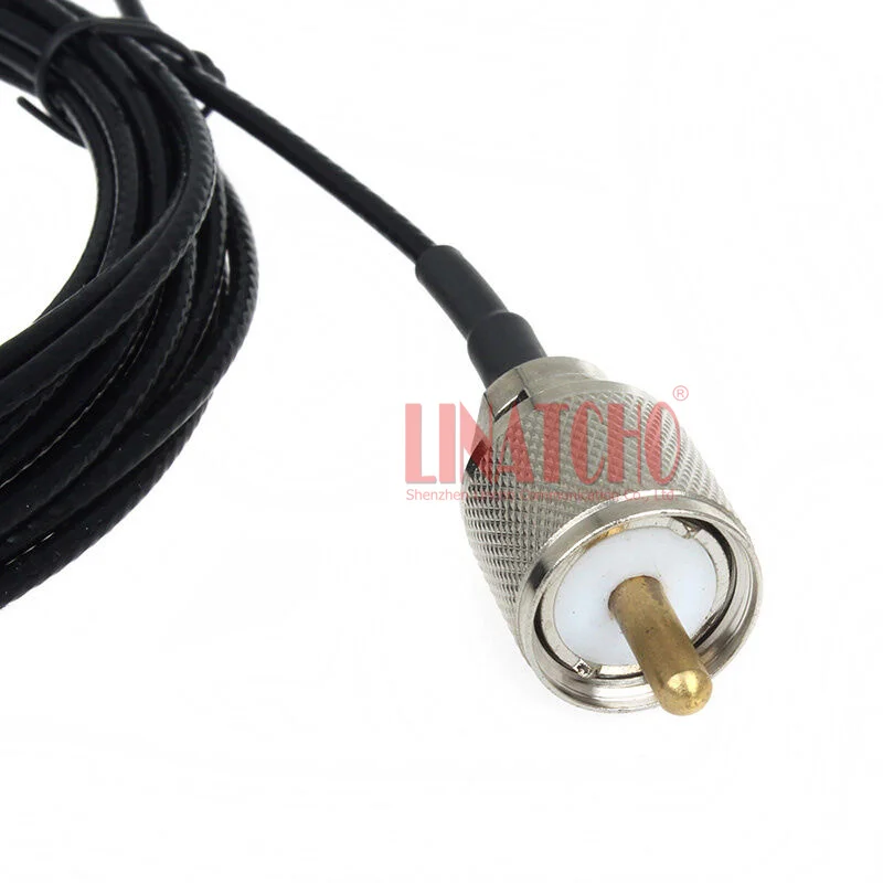 5 Meters Black Low Loss Coaxial RG316 PL259 UHF Male to SO239 Female TM-271 FT-1807 Car Radio Antenna Cable