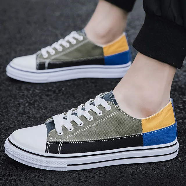 Mixed Colors Low Top Men Casual Shoes 