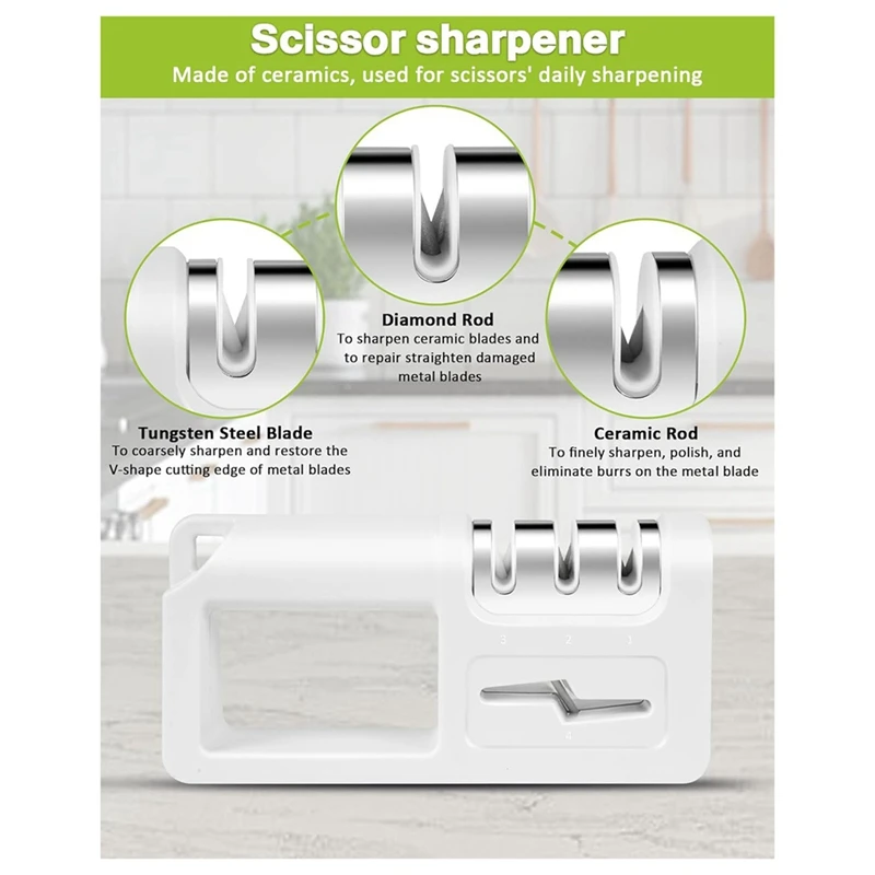 Точилка для ножей точилка кухонных с ножницами инструмент ремонта и