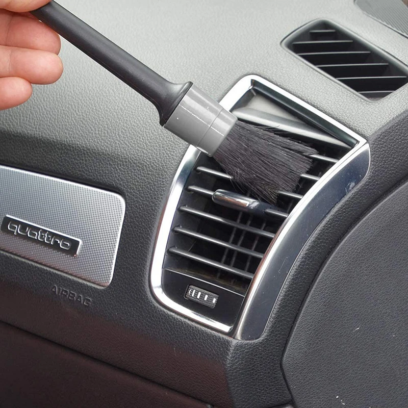 

5Pcs/set Natural Boar Hair Detail Brush Auto Detailing Brushes Car Cleaning Tool brush 2022 Most Popular New Year Gifts