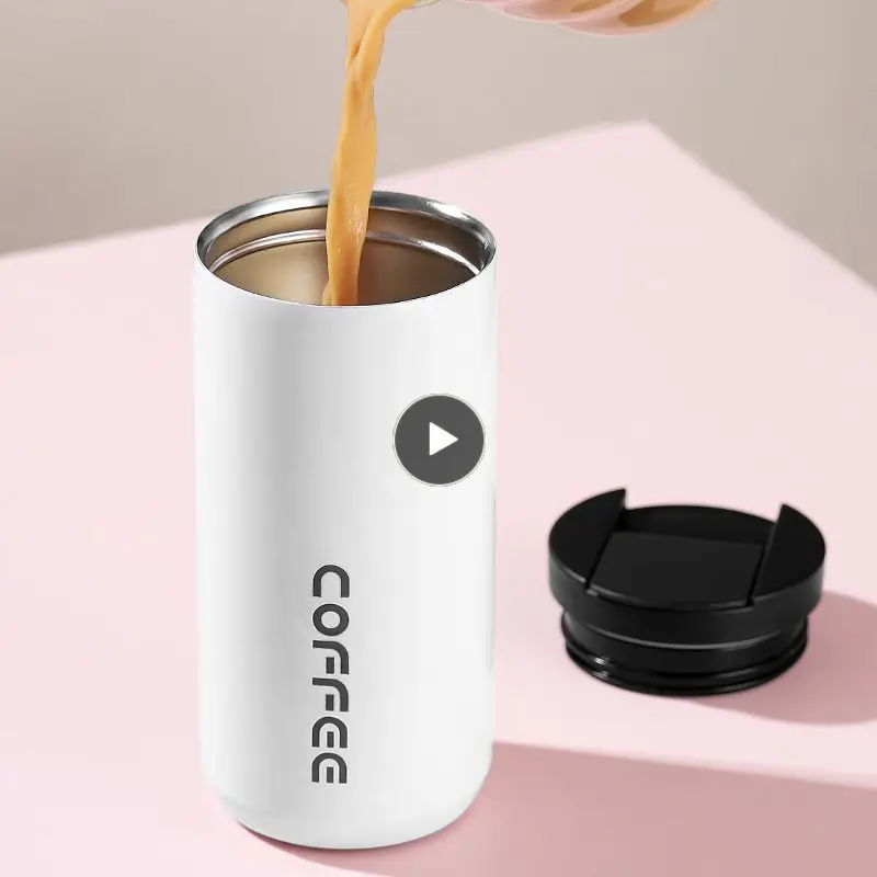 

Double Wall Coffee Mugs Stainless Steel Splashproof Car Thermos Mug Leak Proof Insulated Vacuum Flask Drinkware Wholesale