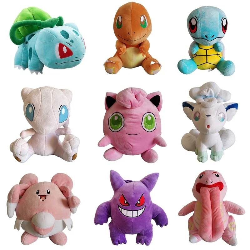 

10 Styles Pokemon Plush Doll Pikachu Stuffed Toy Bulbasaur Squirtle Charmander Eevee Jigglypuff Gengar Mewtwo Lucario Kids Gifts